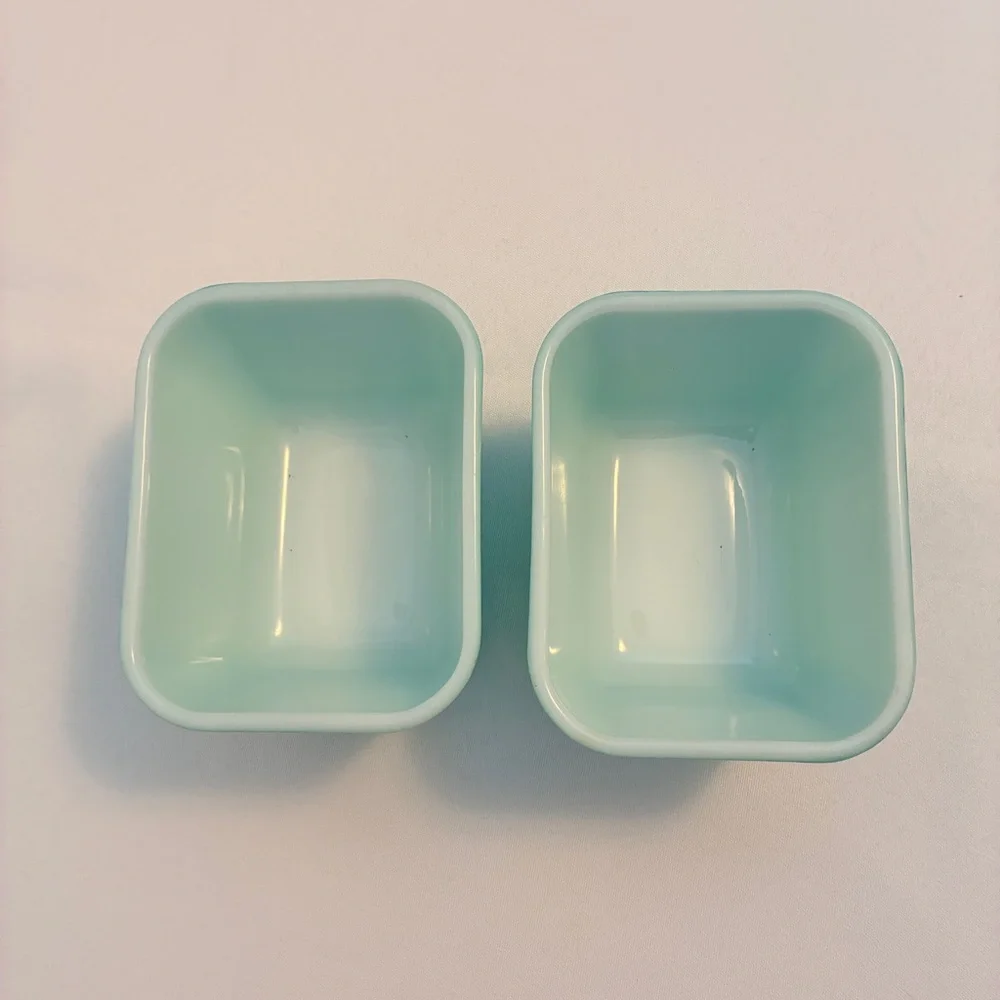Pyrex Turquoise Refrigerator Dishes 0502/ 0501 With Lids Set of 3 Vintage